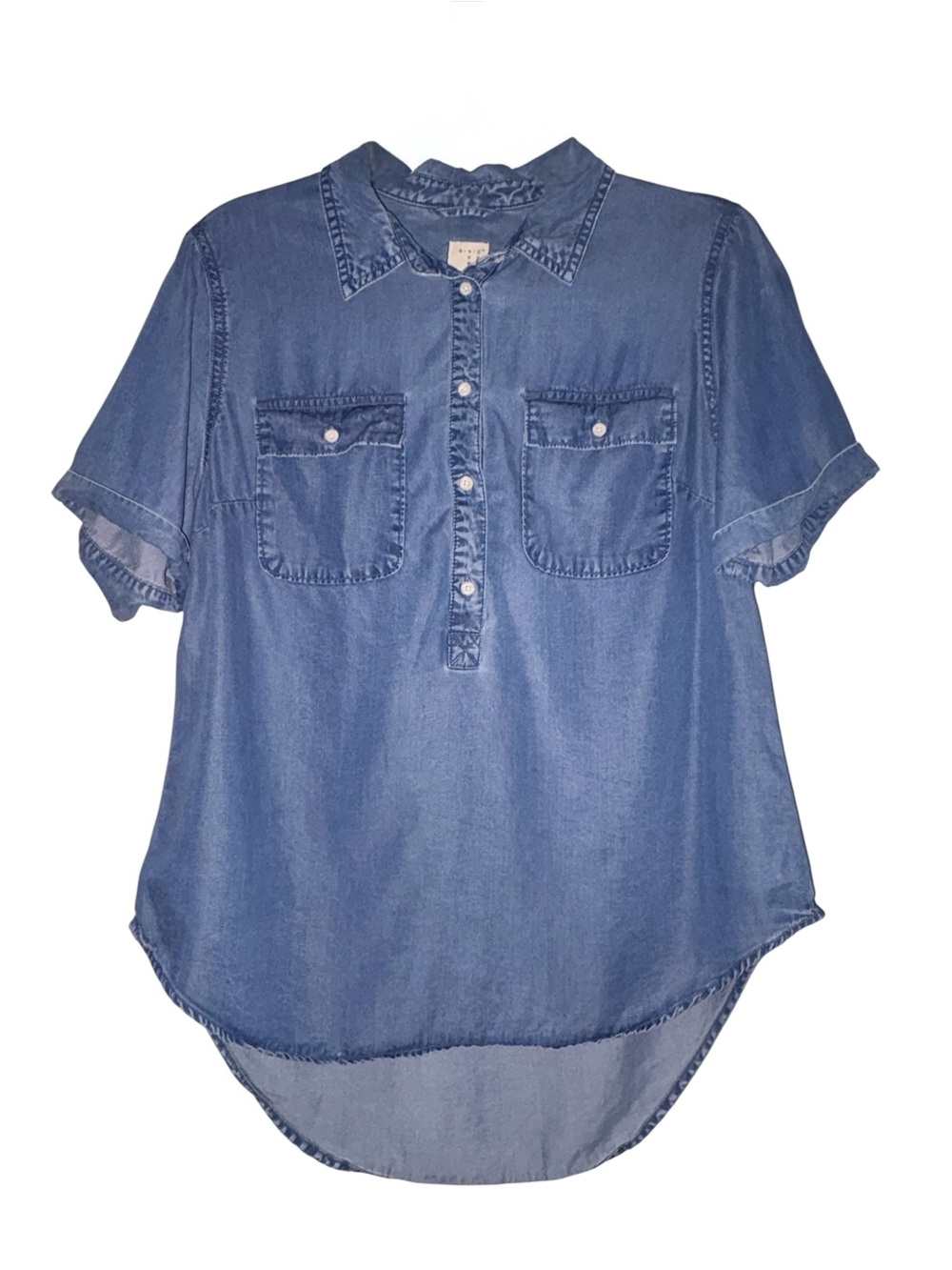 😍 a. new. day Blue Chambray Top